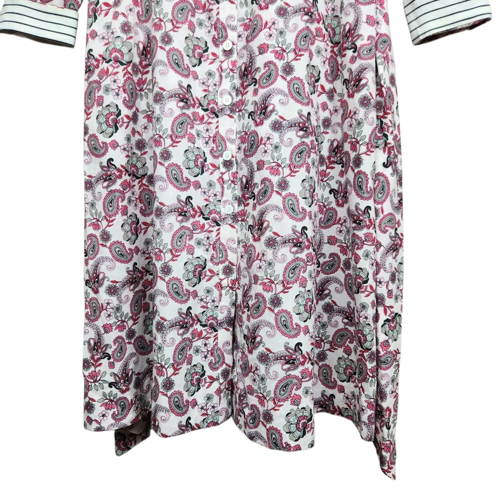 Court & Row Devon Classic Fresh Peony Paisley Floral Shirt Dress Womens Size 4 - Picture 8 of 15